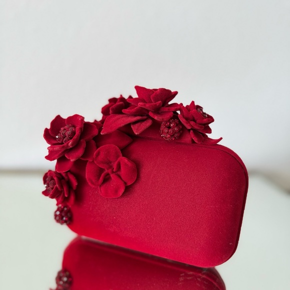 Jimmy Choo Cloud Crystal-embellished Flocked Clutch In Red $3,950 - Picture 5 of 15